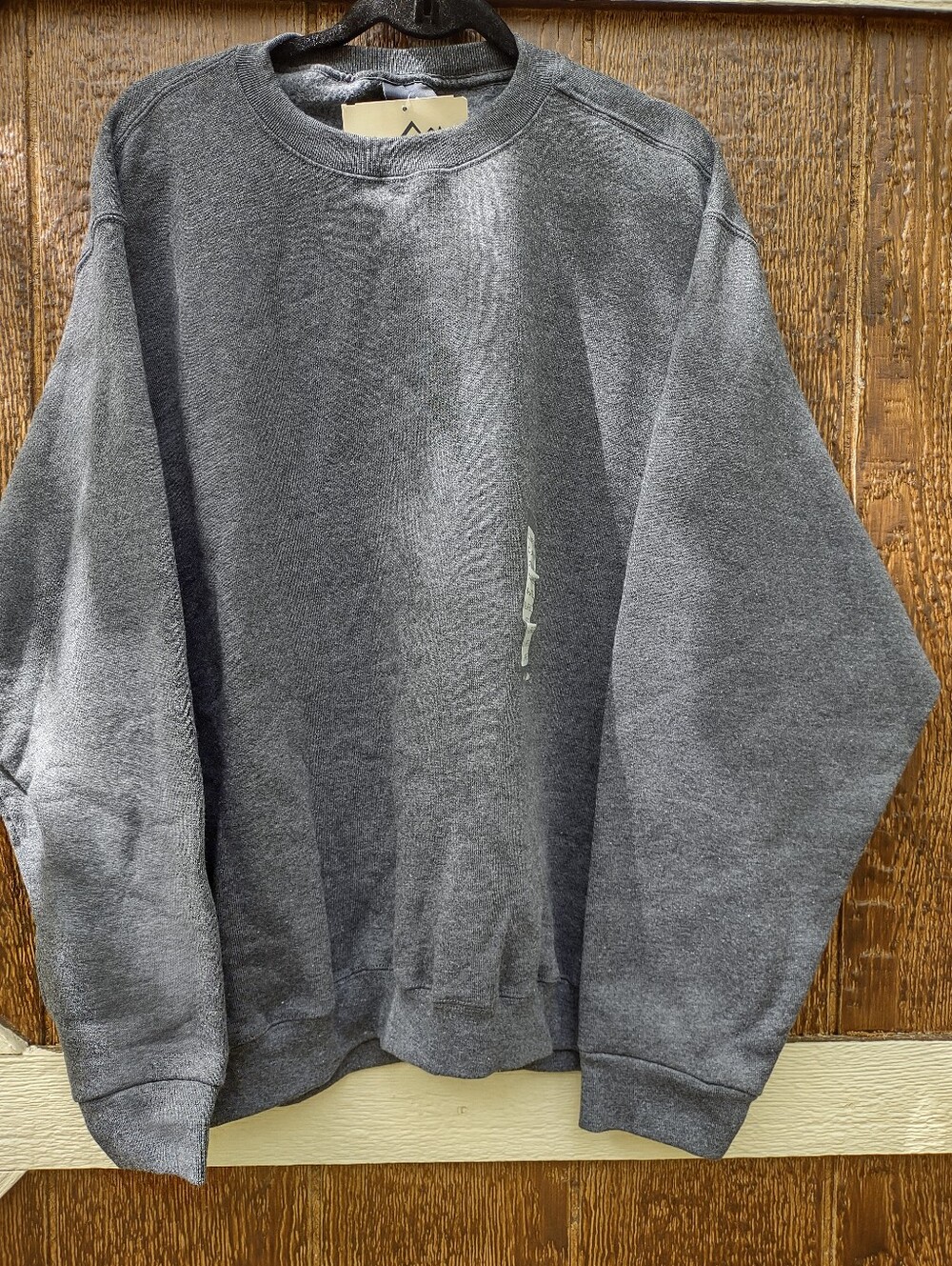 Pluma Outdoors Gray Heathered Crew Neck Sweatshirt Men's XL